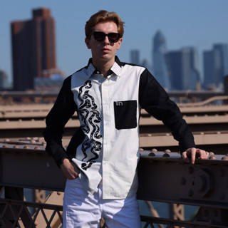 Batik Shirts Long Sleeve with Mega Mendung Pattern Nafis